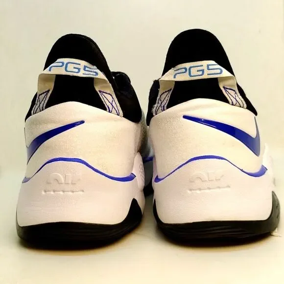 Nike PG 5 Playstation Mens White w/Blue/Black Basketball Sneakers - Size 14